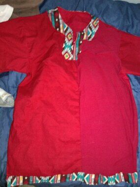 XL Bamboo Tiger Handmade? Dashiki Style Shirt-Good Condition